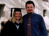 Sharon and Brad at Sharon's second graduation